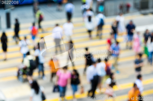 Image of Busy pedestrian crossing at Hong Kong