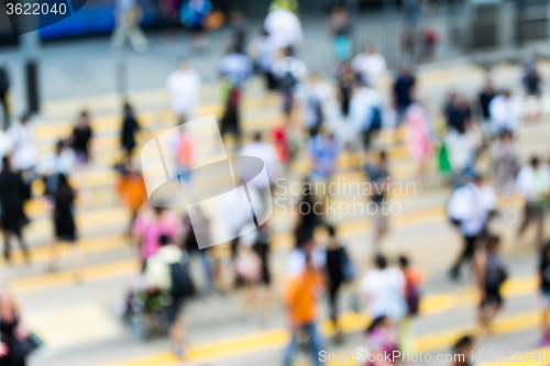Image of Blurred Hong Kong city background