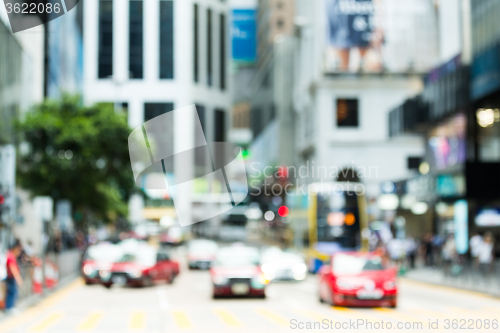 Image of Blur view of the road at day time