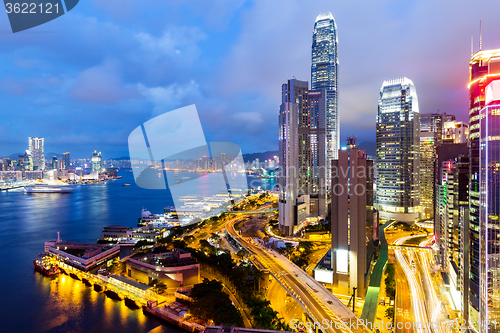 Image of Hong Kong city at night