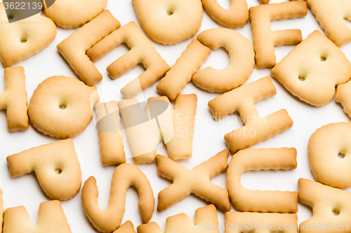 Image of Pile of text biscuit