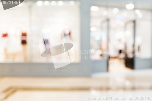 Image of Blurred image of shopping mall with bokeh