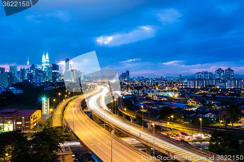 Image of Kuala Lumpur city at night