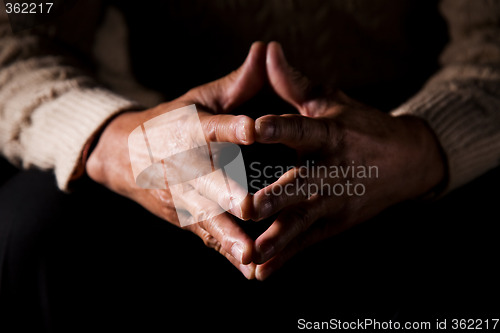 Image of Old man hands