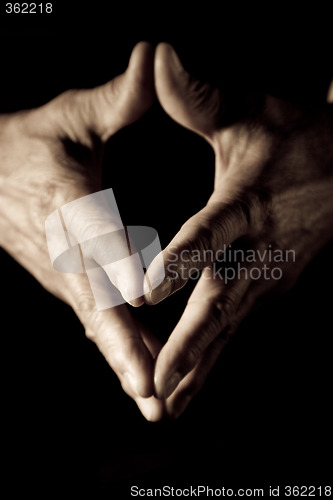Image of Old man hands