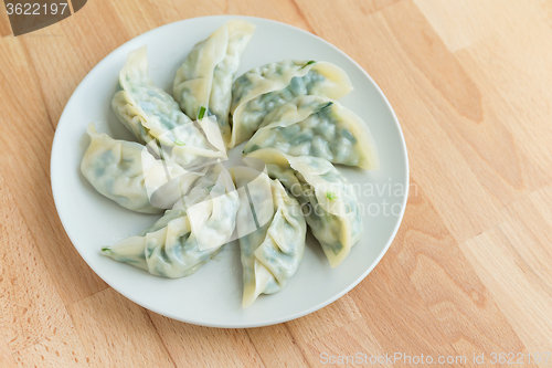 Image of Meat dumpling on the white plate