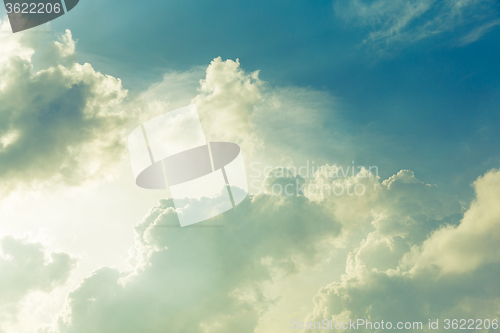 Image of Blue sky in sunset