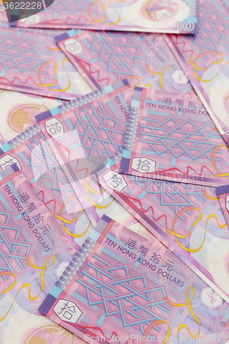 Image of Ten Hong Kong dollar background