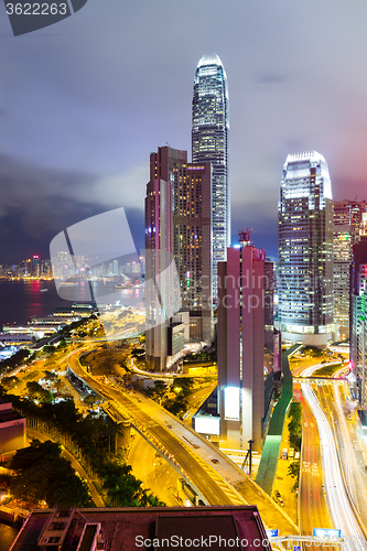 Image of Hong Kong cityscape at night