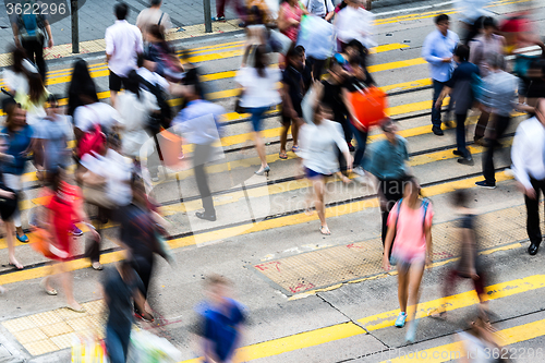 Image of Bokeh view of Hong Kong Busy road