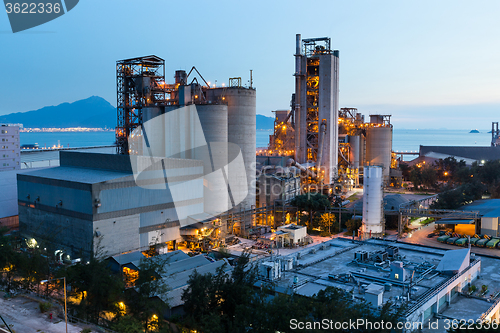 Image of Petrochemical industry on sunset