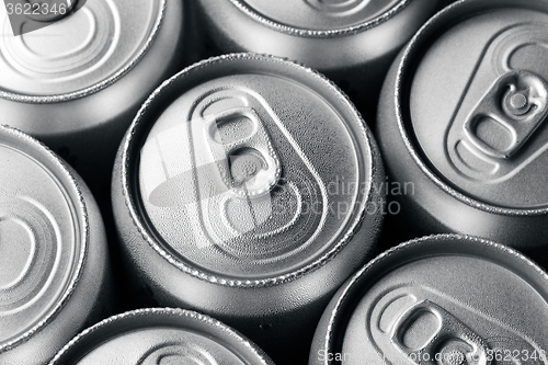 Image of Condensation on the top of cans of drinks