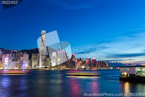 Image of Hong Kong skyline at night