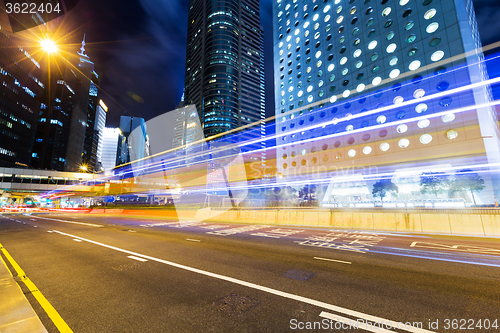 Image of Hong Kong busy road at night