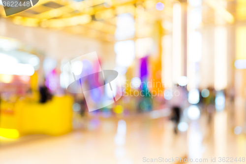 Image of Blurred image of shopping mall and people