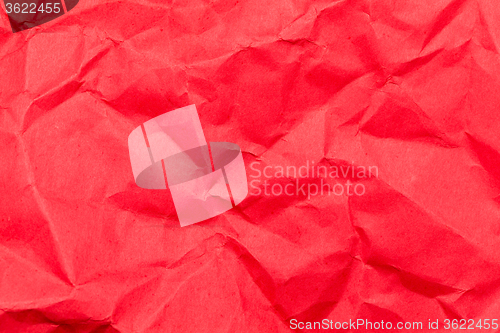 Image of Red old crumpled paper