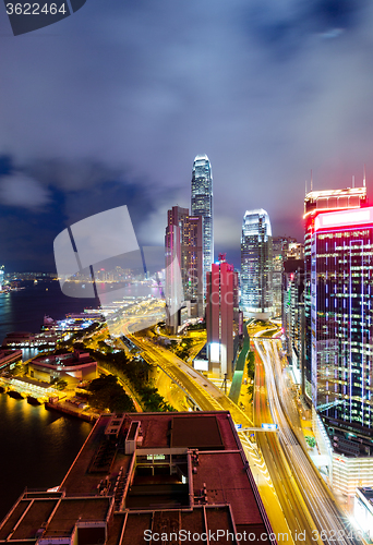 Image of Hong Kong cityscape at night