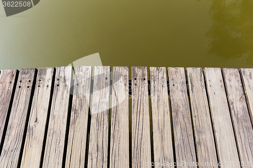 Image of Wooden floor over the river