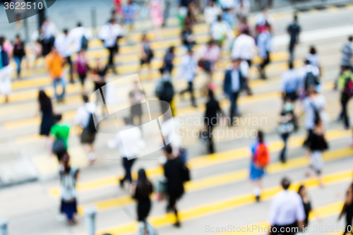 Image of Blur abstract of Hong Kong Busy street