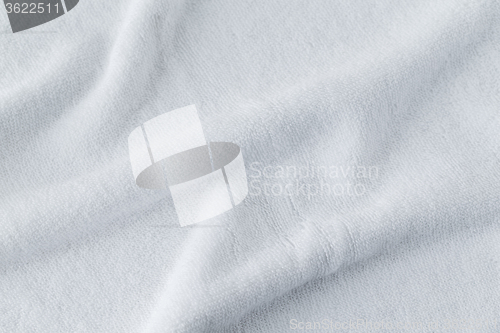 Image of White cotton towel close up