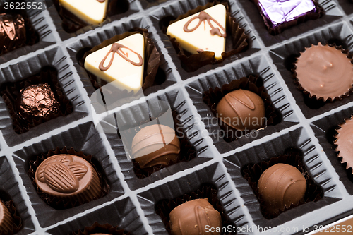 Image of Box of chocolate truffles