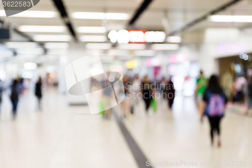 Image of Blur crowded people at subway station