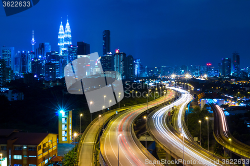 Image of Kuala Lumpur cityscape at night
