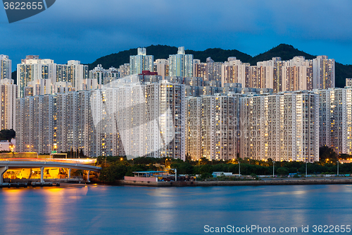 Image of Hong Kong city at night