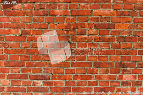 Image of Red brick wall texture background