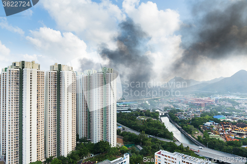 Image of Fire accident in apartment building