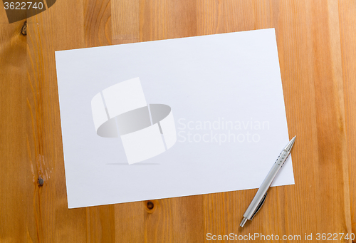 Image of White Blank paper for advertising