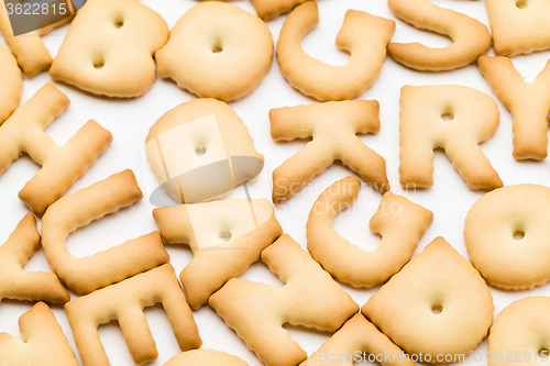 Image of Stack of text biscuit