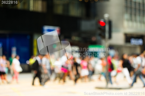 Image of Blur background of Hong Kong city