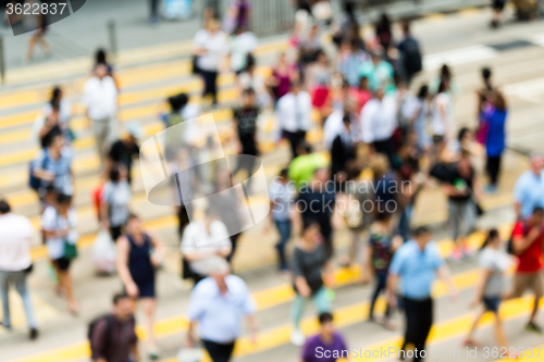 Image of Blur view of Hong Kong Busy road