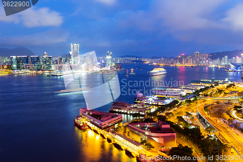 Image of Hong Kong city at night