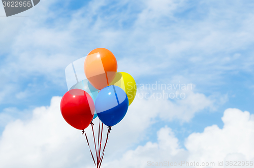 Image of Balloons with sunshine