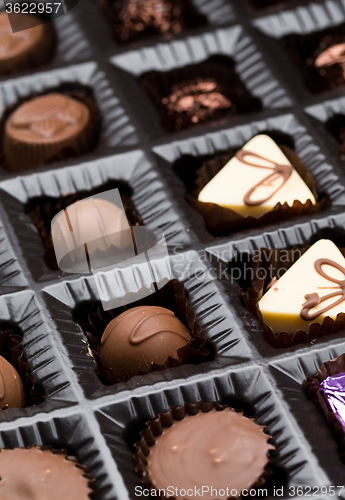 Image of Box with chocolate candies