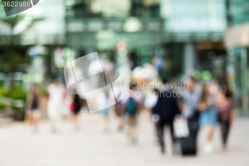 Image of Blur background of business district