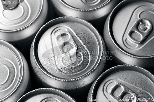 Image of Group of an aluminum can of soda