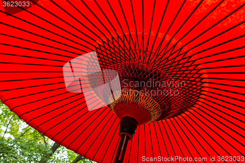 Image of Japanese red umbrella