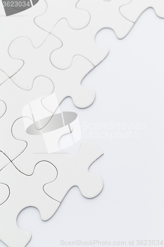 Image of Jigsaw puzzle on white background