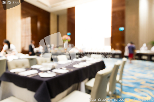 Image of Dinning place blur bokeh background
