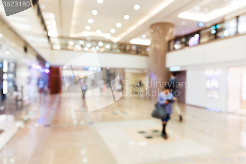 Image of Blur image of shopping mall with shining lights