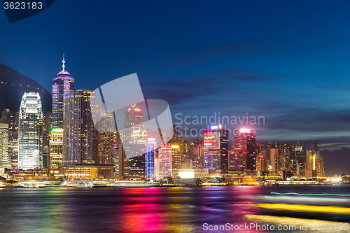 Image of Hong Kong city at night