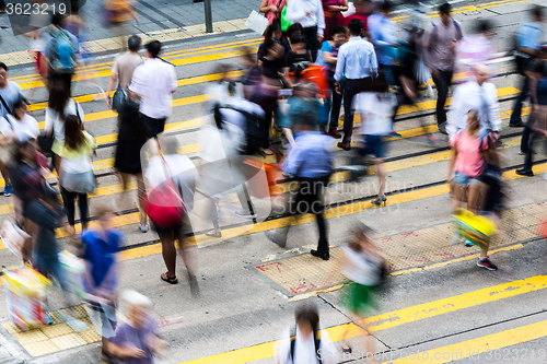 Image of Crossing Busy Hong Kong Street