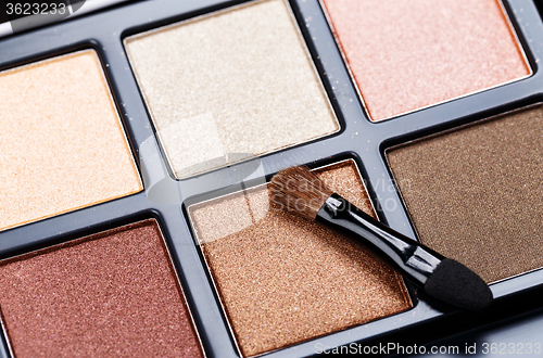 Image of Palette of Professional Colorful Eye Shadows 