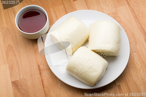 Image of Chinese Steamed Bun and tea
