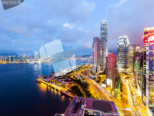 Image of Hong Kong city at night