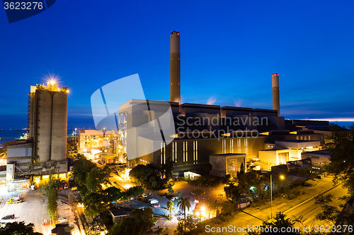 Image of Industry factory at night