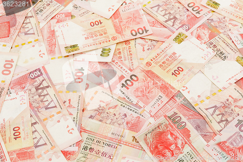 Image of Stack of One hundred Hong Kong Dollar